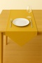 Luna Series Velvet Textured Triangle Runner - Dark Yellow