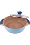 AMERCOOK ALFETTA قدر منخفض بغطاء 26 سم أزرق - 2