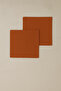 Luna Series Velvet Textured 2-Piece Guest Napkins - Tile - 3