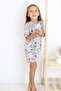 Girl's Cotton Combed Fabric Pajamas Set with Shorts - 6