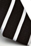 Slim Fit Ties with White Stripe and Black Woven Fabric Handkerchief / Sdk-220701 - 3