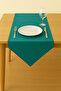 Luna Series Velvet Textured Triangle Runner - Petrol