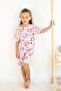 Girl's Cotton Combed Fabric Pajamas Set with Shorts - 6