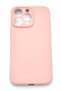 iPhone 14 Pro Max Compatible Solid Color Flexible Soft Silicone Case Rubber Powder Pink - 2