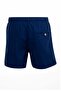 Navy Blue Water Repellent Blue Voyage Embroidered Men's Beach Swim Shorts - 303-Navy Blue - 2