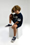 U.S. Polo Assn Licensed Glitter Navy Boys' Bermuda Set - 3