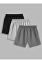 Multiple Relaxed Cut Short Shorts Grey-Black-Anthracite - 3