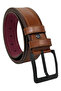 Tan Faux Leather Stitched Patternless Plain Model 4.5 cm Sports Jeans Belt - 4523-111-22Ks - 5