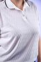 1122556 Women's Ribbed Polo Neck Blouse Black - 8