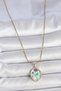 316L Steel Gold Color Chain Mi Flower Embroidered Pearl Detail Portrait Model Women's Necklace Tj-Bko10076 - 2