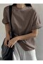 Women's Crew Neck Relaxed Cut Basic T-Shirt - 3