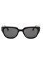 Geometric Design Black Bone Frame Black Glass Women Sunglasses Ce Certificated Uv400 Protection - 8