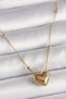 Ramia-Premium |   316L Steel Gold Color Chain with Ball Detail Heart Model Women's Necklace Tj-Bko9772 |   Tg.Ty