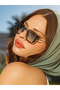 Small Square Green Frame Green Glass Minimal Sunglasses High Quality Ce Certificate - 3