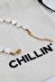 Natural Stone Mother-Of-Pearl Stone Gold Detailed Adjustable Bracelet Suitable for Any Wrist Elegant and Stylish - 2