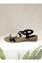 25Y122-5 Stone Detail Anatomic Sole Sandals Women - 4