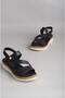 Seç Km44 Genuine Leather Anatomic Women Sandals Black