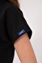 Black Myra Premium Lycra Fabric Bottom Top Doctor Nurse Jersey Set Scrubs Uniform - 2