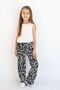Girl's Wrinkled Fabric Wide Leg Comfortable Model Single Bottom (Pack of 3) - 4