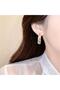 Bamboo Leaf and Flower Pattern Rectangular Earrings - 2