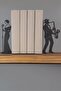 Decorative Metal Book Holder with Musicians Figures Book Support Home and Office Accessory - 2