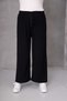 Women's Large Size Wrinkled Fabric Loose Wide Leg Elastic Waist Trousers - 4