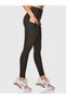 Strivex Women's Black High Waist Double Pocket Gathering Sports Leggings (Thick Textured) - 6