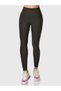 Strivex Women's Black High Waist Double Pocket Gathering Sports Leggings (Thick Textured) - 4