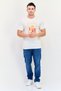 Men Crew Neck Short Sleeve Graphic Print T Shirt, White - 3