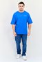 Men Crew Neck Short Sleeve GraphicT Shirt, Blue - 2