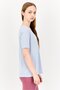 Women Sportswear Fit Short Sleeve Training Tops, Light Blue - 4
