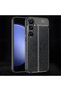 Galaxy S24 Fe Case with Camera Protrusion, Leather Look Stitched Pattern Protective Cover - 3