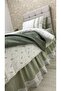 Single Person Elasticated Ruffled Skirt with Sheet Quilt Cover and Pique Set - 4