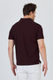 Venice Men's Burgundy Cotton Blended Polo Neck T-Shirt - 6