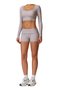 Womens Mid Waist Contour Workout Sport Yoga Shorts