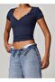 Womens Crop Top Short Sleeves - 2