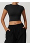 Womens Crop Top Short Sleeves - 2