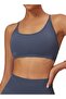 Womens Striped Back Sports Bra