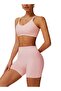 Womens Striped Back Sports Bra