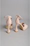 حذاء SEÇ 8188 PLATFORM EVENING (الكعب: 12 سم المنصة: 2.5 سم) بيج - 5