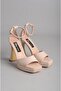 حذاء SEÇ 8188 PLATFORM EVENING (الكعب: 12 سم المنصة: 2.5 سم) بيج