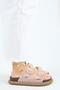 Lavanda Women's Genuine Leather Double Buckle Powder Slippers - 2