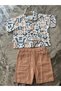 100% Organic Cotton Baby Boy Breathable Fabric Shirt Shorts Summer Suit Oversize Cut - 2