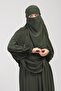 طقم عباية - طقم مكون من 3 قطع - طقم وشاح وحزام بأكمام مكشكشة - 6