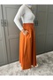 Number 10 Fashion Women's Taba Waist Elastic Poplin Flared Skirt with Pockets 10Nmr180 - 5