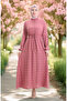 Aerobin Fabric Half Button Dress 0064-03 Dusty Rose