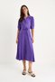 Women's Purple Belted Summer Shirt Dress 8437 60283366 - 2