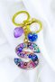 Colorful Evil Eye Beaded Letter S Keychain, Handmade Gift Bag Ornament