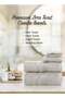 4 Piece Towel Set 550 GSM Quick Dry Highly Absorbent Thick Soft Hotel Quality Light Grey - 3