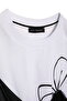 Tulle Tie-Detail Printed T-Shirt White - 2